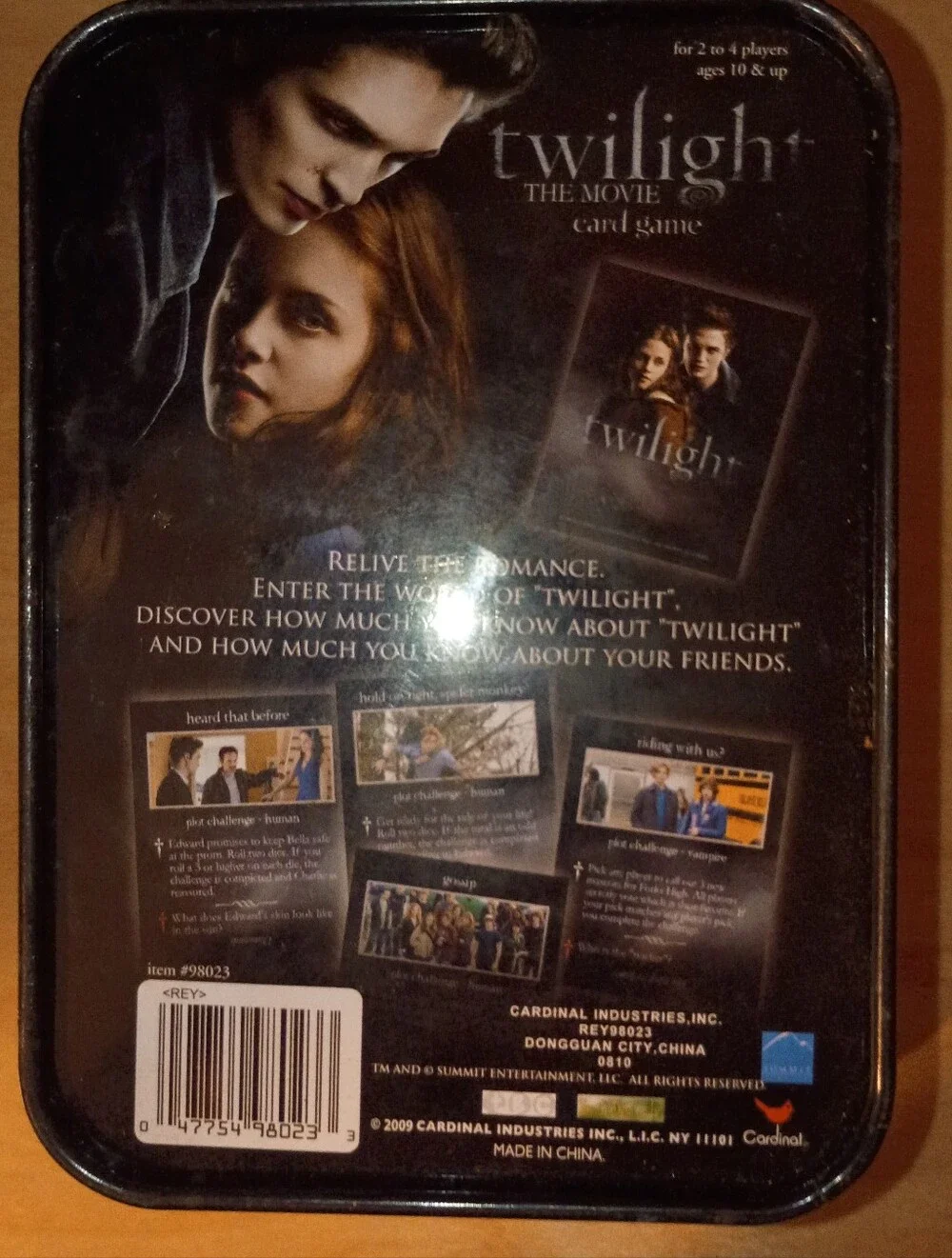 Twilight The Movie Card Game - Black In Collectible Tin